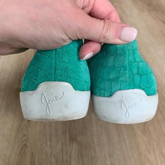 JOIE Women Huxley Tropical Green Croc Print Leather Slip On Loafers Shoes - Picture 8 of 9